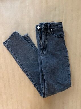 Madewell High-Rise Washed Black Slim Jeans